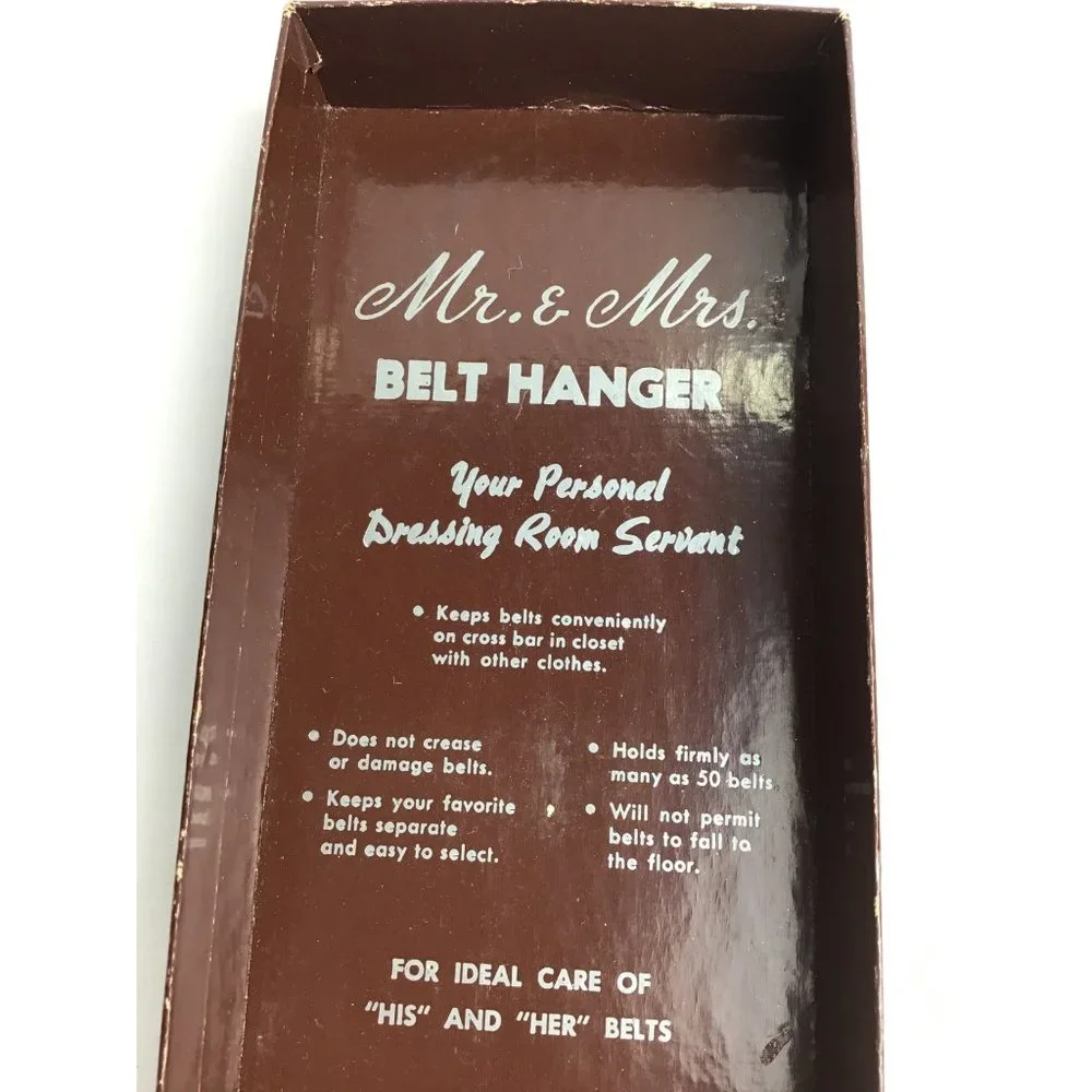 Vintage, Mr. & Mrs., Metal Belt Organizer
